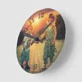 Creëer Uw eigen aangepaste foto Modern Ronde Klok (Hoek)