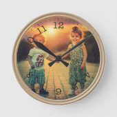 Creëer Uw eigen aangepaste foto Modern Ronde Klok (Voorkant)