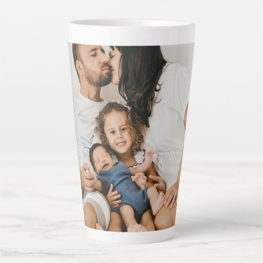 Creëer Uw eigen aangepaste foto op maat Latte Mok (Voorkant)