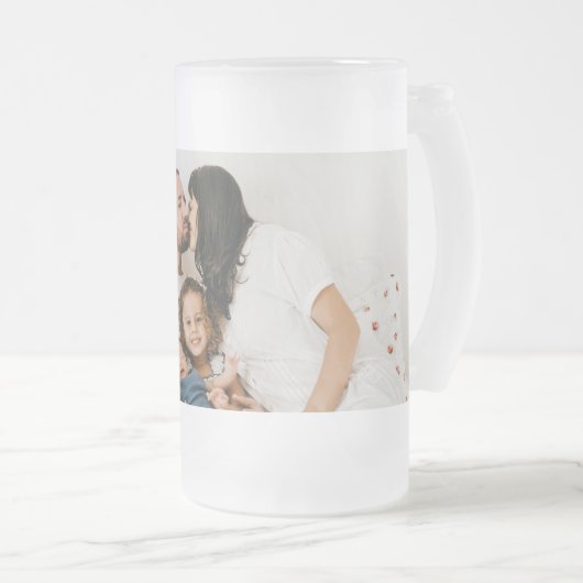 Creëer Uw eigen aangepaste foto op maat Matglas Bierpul (Voorkant rechts)