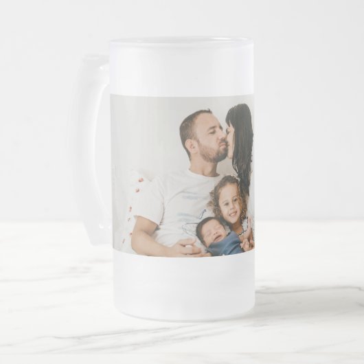 Creëer Uw eigen aangepaste foto op maat Matglas Bierpul (Voorkant links)