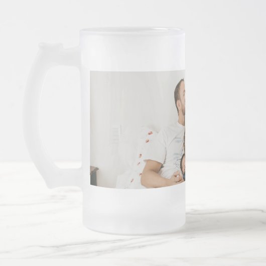 Creëer Uw eigen aangepaste foto op maat Matglas Bierpul (Links)