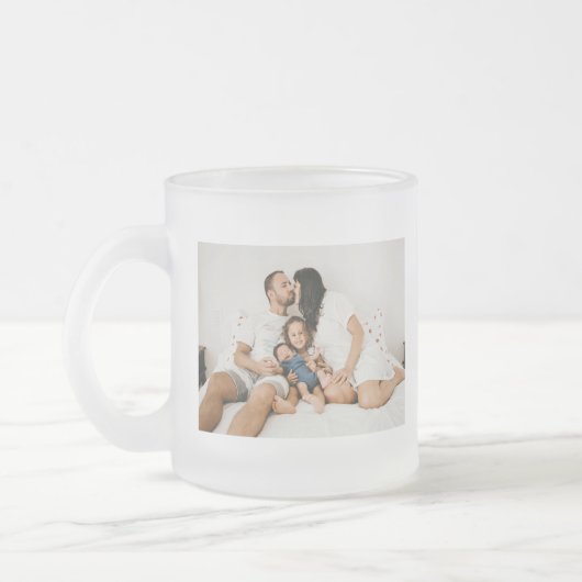 Creëer Uw eigen aangepaste foto op maat Matglas Koffiemok (Links)