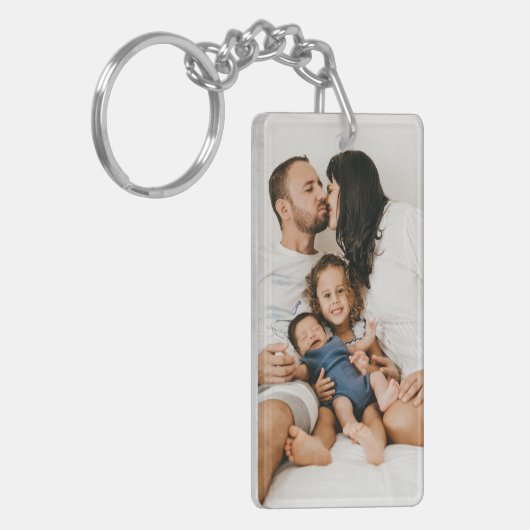 Creëer Uw eigen aangepaste foto op maat Sleutelhanger (Voorkant Links)