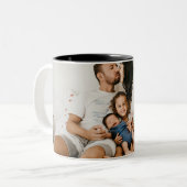 Creëer Uw eigen aangepaste foto op maat Tweekleurige Koffiemok (Voorkant links)
