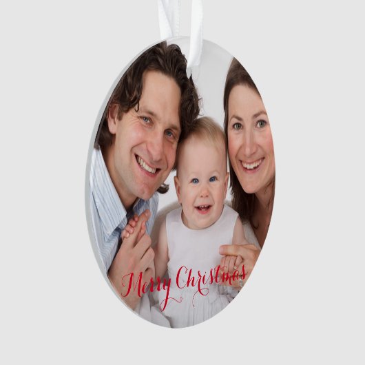 Creëer Uw eigen aangepaste foto Ornament (voorkant)