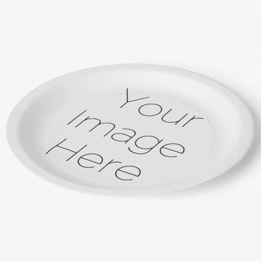 ‘creëer uw eigen’ aangepaste foto papieren bordje (Gekanteld)