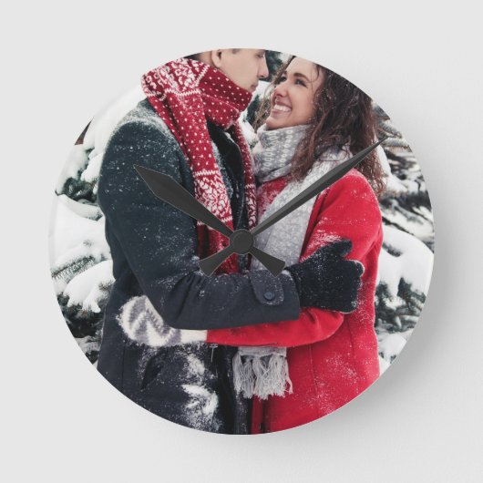 Creëer Uw eigen aangepaste foto Ronde Klok (Voorkant)