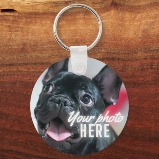 Creëer Uw eigen aangepaste foto-Sleutelhanger Sleutelhanger (Achterkant)