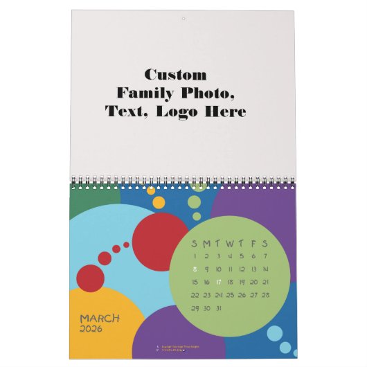 Creëer uw eigen aangepaste foto speelse partij kalender (Mar 2026)