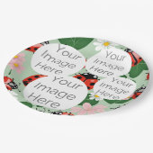 creëer uw eigen aangepaste foto tekst lieveheersbe papieren bordje (Gekanteld)