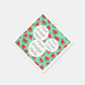 creëer uw eigen aangepaste foto tekst watermeloen  servet (Hoek)