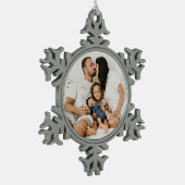 Creëer Uw eigen aangepaste foto Tin Sneeuwvlok Ornament (Links)