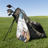 Creëer Uw Eigen Aangepaste Foto Vaders Dag Golfhanddoek (Groen)