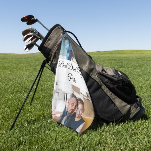 Creëer Uw Eigen Aangepaste Foto Vaders Dag Golfhanddoek (Groen)