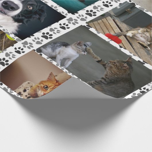 Creëer Uw Eigen Aangepaste Foto van het Huisdier K Cadeaupapier (Hoek)