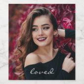 Creëer Uw eigen aangepaste foto van uw eigen editi Wijn Etiket (Enkel label)