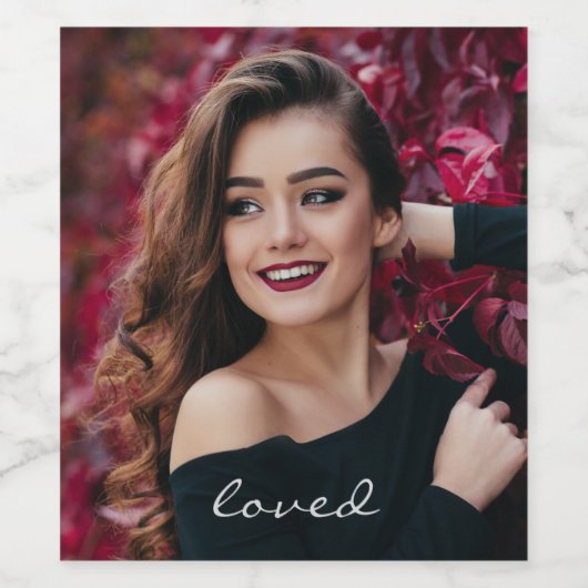 Creëer Uw eigen aangepaste foto van uw eigen editi Wijn Etiket (Enkel label)