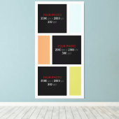 Creëer Uw eigen aangepaste fotocollage 002 Canvas Afdruk (Insitu (Houten vloer))