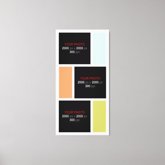 Creëer Uw eigen aangepaste fotocollage 002 Canvas Afdruk (Voorkant)