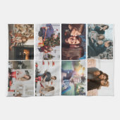 Creëer uw eigen aangepaste fotocollage 8 foto's theedoek (Horizontaal)