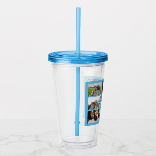 Creëer uw eigen aangepaste fotocollage 9 foto's Ac Acryl Drinkbeker (Rechts)