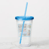 Creëer uw eigen aangepaste fotocollage 9 foto's Ac Acryl Drinkbeker (Achterkant)