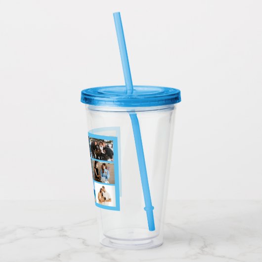 Creëer uw eigen aangepaste fotocollage 9 foto's Ac Acryl Drinkbeker (Links)