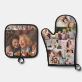 Creëer uw eigen aangepaste fotocollage gepersonali ovenwant & pannenlap set (Voorkant)