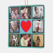 Creëer Uw eigen aangepaste fotocollage Keramisch Ornament (Links)