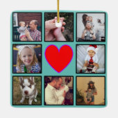 Creëer Uw eigen aangepaste fotocollage Keramisch Ornament (Achterkant)