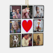 Creëer Uw eigen aangepaste fotocollage Keramisch Ornament (Rechts)