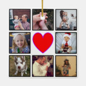 Creëer Uw eigen aangepaste fotocollage Keramisch Ornament (Achterkant)