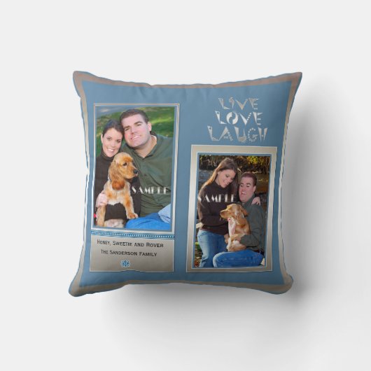 Creëer Uw eigen aangepaste fotocollage Kussen (Achterkant)