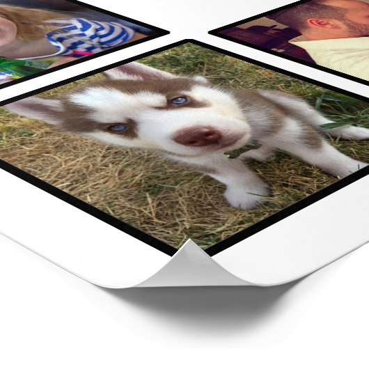 Creëer uw eigen aangepaste fotocollage met tekstco poster (Hoek)