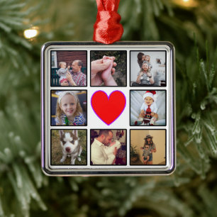 Creëer Uw eigen aangepaste fotocollage Metalen Ornament