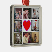Creëer Uw eigen aangepaste fotocollage Metalen Ornament (Rechts)