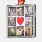 Creëer Uw eigen aangepaste fotocollage Metalen Ornament (Links)