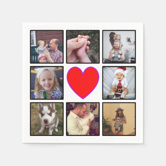 Creëer Uw eigen aangepaste fotocollage Servet (Voorkant)