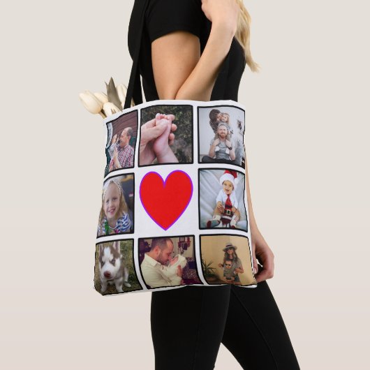Creëer Uw eigen aangepaste fotocollage Tote Bag (Dichtbij)