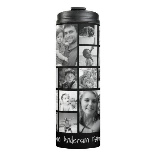 Creëer Uw eigen aangepaste fotocollage voor 24-ree Thermosbeker (Voorkant)