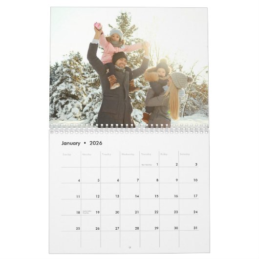 Creëer uw eigen aangepaste fotofamilie kalender (Jan 2026)