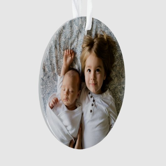 Creëer Uw eigen aangepaste fotofeestdag Ornament (voorkant)