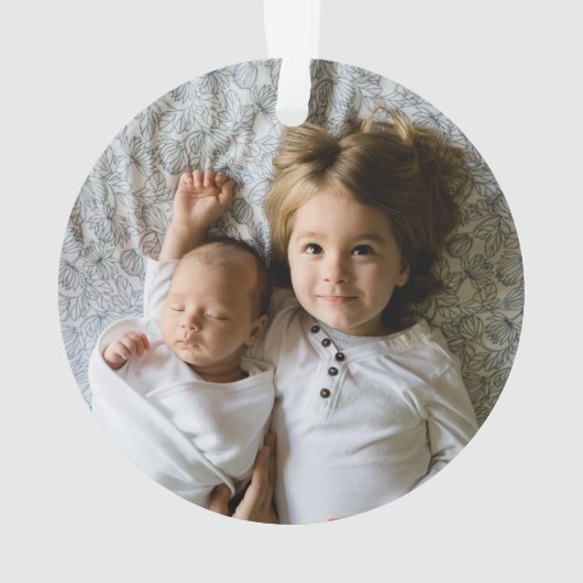 Creëer Uw eigen aangepaste fotofeestdag Ornament (achterkant)