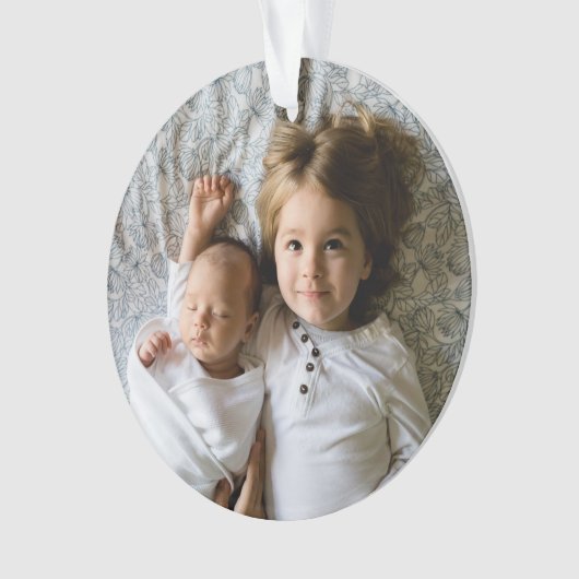 Creëer Uw eigen aangepaste fotofeestdag Ornament (voorkant)