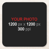 Creëer uw eigen aangepaste fotopapier Onderzetter (Voorkant)