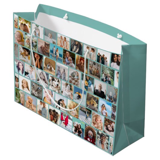 Creëer Uw eigen aangepaste fotoraster Groot Cadeauzakje (Achterkant Gekanteld)