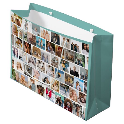 Creëer Uw eigen aangepaste fotoraster Groot Cadeauzakje (Voorkant Gekanteld)