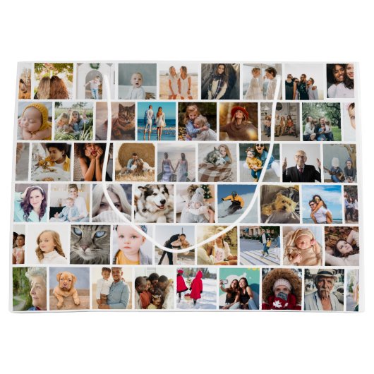 Creëer Uw eigen aangepaste fotoraster Groot Cadeauzakje (Voorkant)