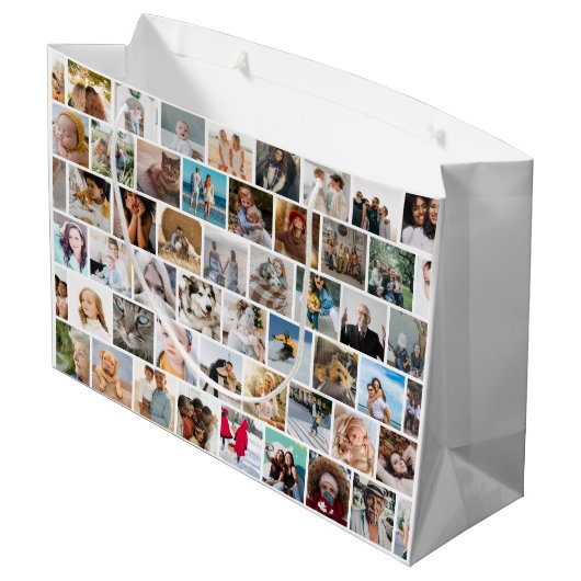 Creëer Uw eigen aangepaste fotoraster Groot Cadeauzakje (Achterkant Gekanteld)